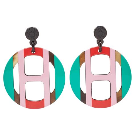 hermes horn jewelry|H Equipe earrings .